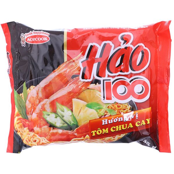  Mì Hảo 100 vị tôm chua cay gói 65g 