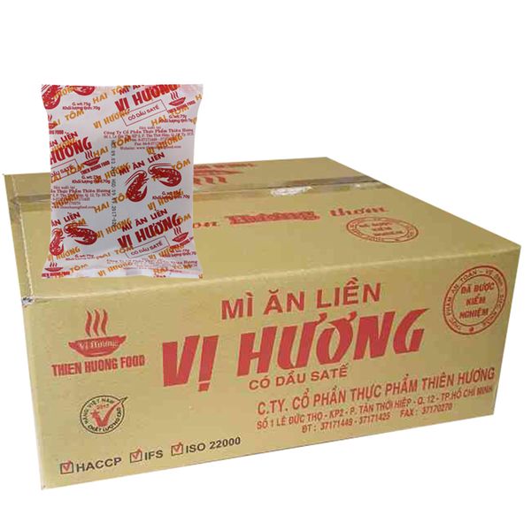  Mì Vị Hương sate giấy trắng thùng 30 gói x 75 g 