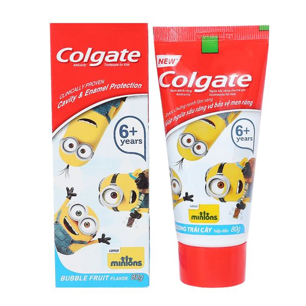  Kem đánh răng cho bé trên 6 tuổi Colgate Minions hương trái cây tuýp 80g 