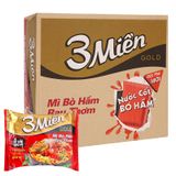  Mì 3 Miền Gold bò hầm rau thơm thùng 30 gói 75g 