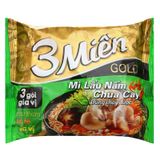  Mì 3 Miền Gold lẩu nấm chua cay gói 75g 