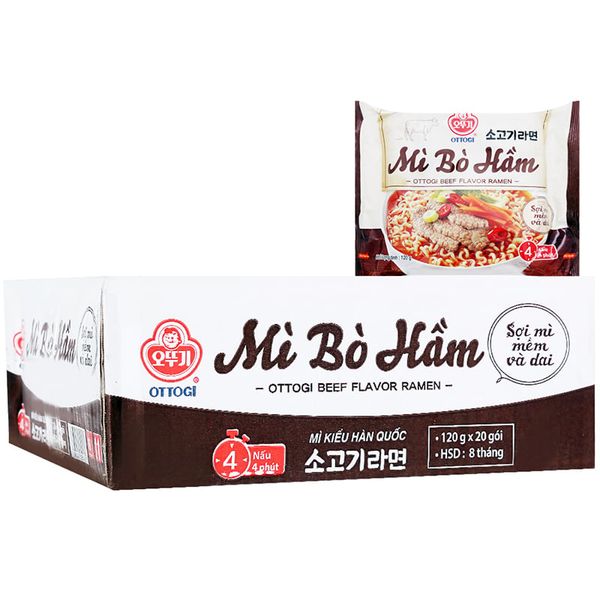  Mì bò hầm Ottogi thùng 20 gói x 120g 