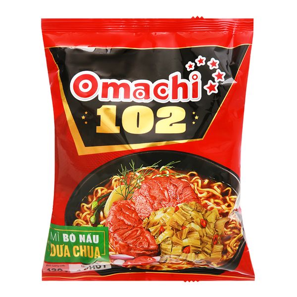 Mì bò nấu dưa chua Omachi 102 gói 120g 