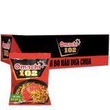  Mì bò nấu dưa chua Omachi 102 thùng 30 gói x 120g 