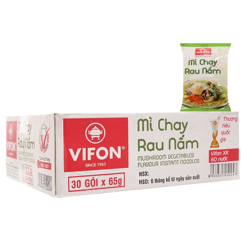  Mì chay Vifon rau nấm gói 65g 
