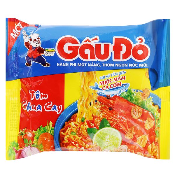  Mì tôm chua cay Gấu Đỏ gói 65 g 