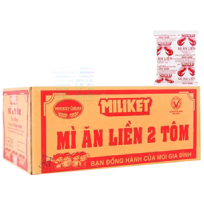 Mi Goi Miliket 2 Tom Giấy Trắng 75g Tạp Hoa Việt Chuyen Sỉ Lẻ