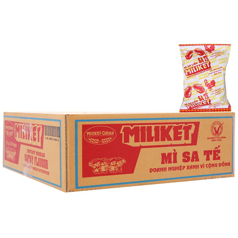 Mi Goi Miliket Vị Sa Tế Thung 30 Goi X 75g Tạp Hoa Việt Chuyen