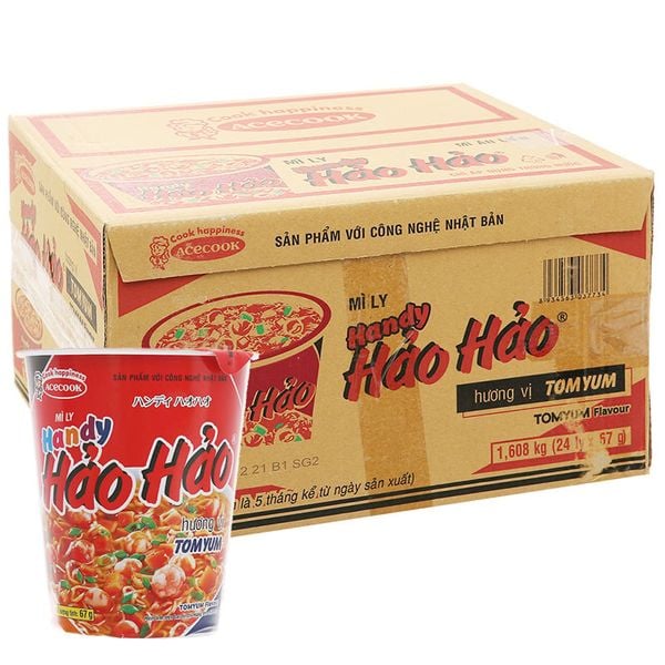  Mì Handy Hảo Hảo Tomyum thùng 24 ly x 67g 