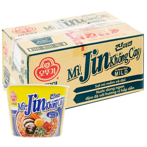  Mì Jin không cay Ottogi thùng 12 tô x 110g 