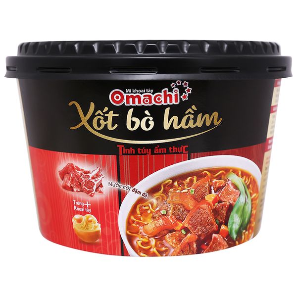  Mì khoai tây Omachi xốt bò hầm hộp 93g 