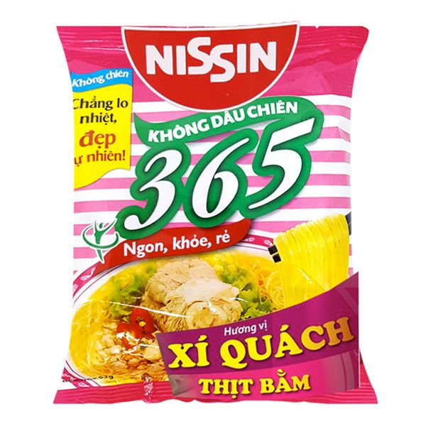  Mì không chiên Nissin 365 xí quách thịt bằm gói 64g 