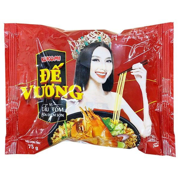  Mì Kokomi Đế Vương vị lẩu tôm hỏa diệm sơn gói 75g 