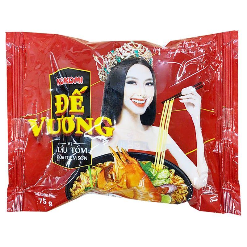  Mì Kokomi Đế Vương vị lẩu tôm hỏa diệm sơn thùng 30 gói x 75g 