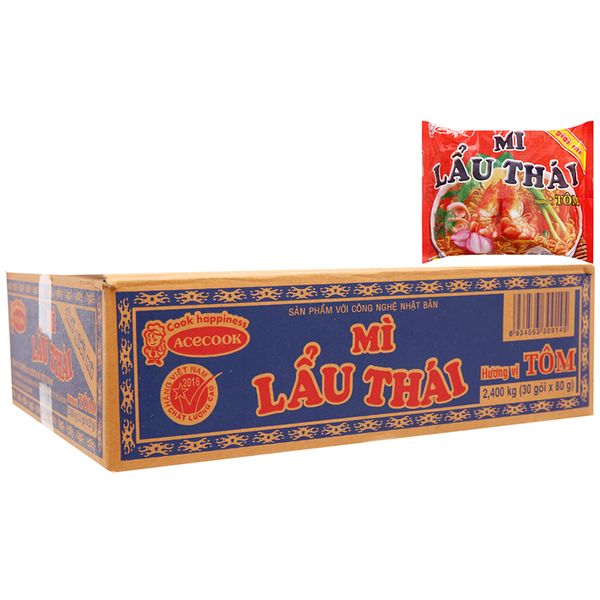  Mì lẩu Thái Acecook vị tôm thùng 30 gói  x 80 g 