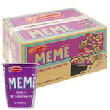  Mì ly Meme thịt xào hành phi thùng 24 ly x 64g 