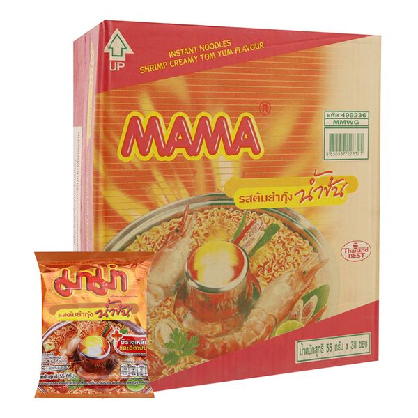  Mì Mama hương tôm sốt kem Tom Yum thùng 30 gói x 55g 