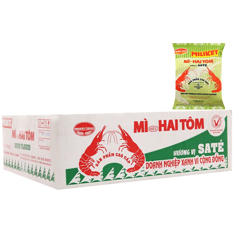 Mi Miliket Hai Tom Cao Cấp Sa Tế Thung 30 Goi X 75g Tạp Hoa Việt
