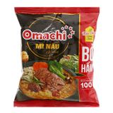  Mì nấu 4 phút Omachi vị bò hầm thùng 30 gói x 100g 