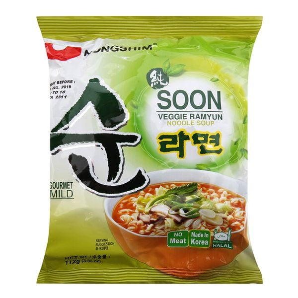  Mì Nongshim Soon Veggie Ramyun chay gói 112g 