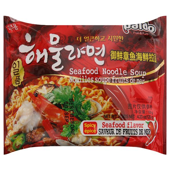  Mì Paldo hải sản cay gói 120g 