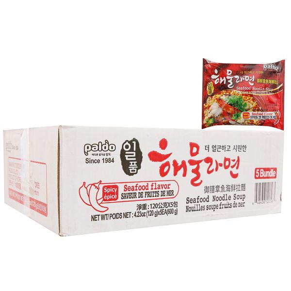  Mì Paldo hải sản cay thùng 20goi1 x 120g 