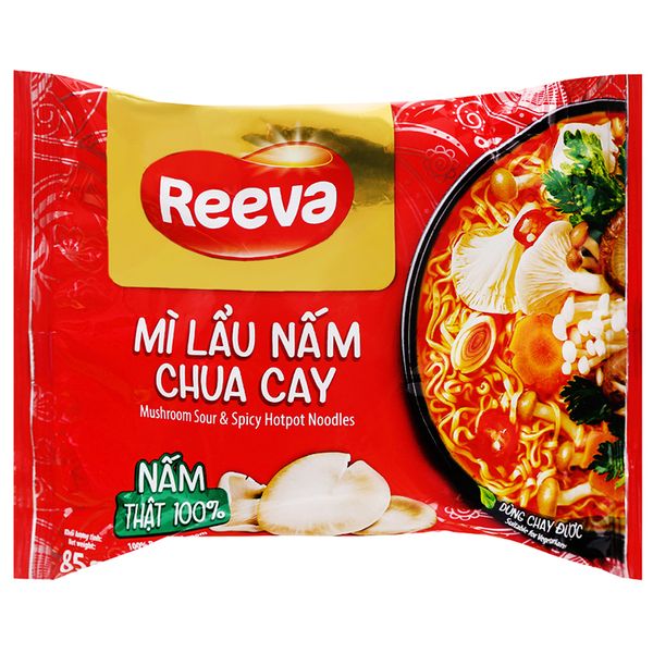  Mì Reeva lẩu nấm chua cay gói 85g 