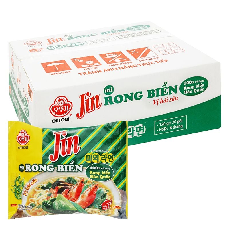  Mì rong biển Jin Ottogi thùng 20 gói x 120g 
