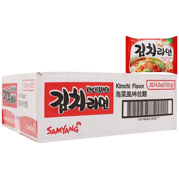  Mì Samyang kim chi thùng 20 gói x 120g 