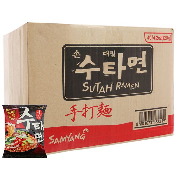  Mì Samyang Sutah Ramen bò cay thùng 40 gói x 120g 