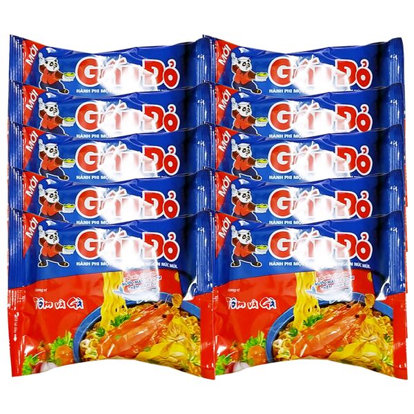  Mì tôm và gà Gấu Đỏ lốc 10 gói x 63g 