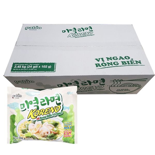  Mì trộn Koreno rong biển vị ngao thùng 24 gói x 102g 