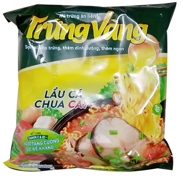  Mì Trứng Vàng Gấu Đỏ lẩu cá chua cay gói 75 g 