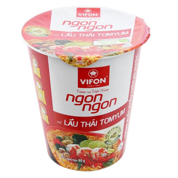  Mì ly Vifon ngon ngon Tomyum lẩu Thái 60g 