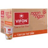  Mì Vifon Ngon Ngon Tomyum thịt bằm thùng 24 ly x 60g 