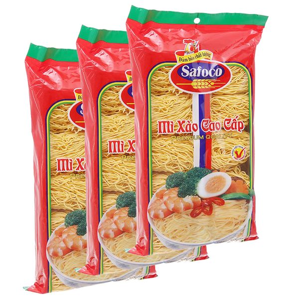  Mì xào cao cấp Safoco bộ 3 gói x 500g 