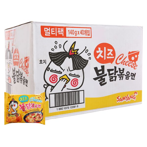  Mì xào khô Samyang gà cay phô mai thùng 40 gói x 140g 