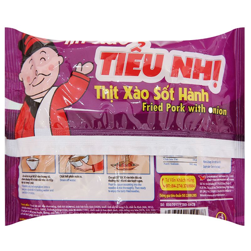  Mì xào khô Tiểu Nhị thịt xào sốt hành gói 72g 