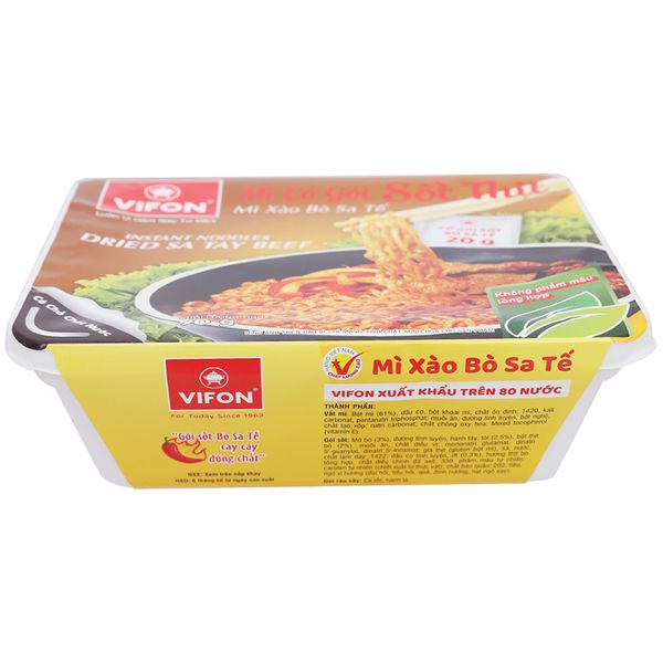  Mì xào Vifon bò sa tế khay 90g 