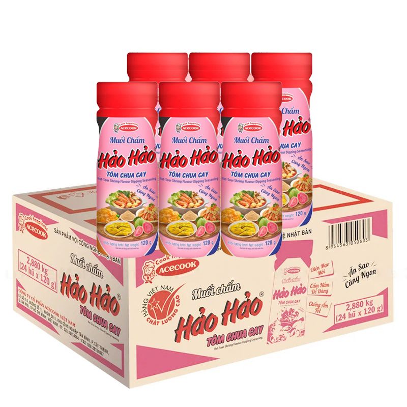  Muối chấm Hảo Hảo vị tôm chua cay chai 120g 