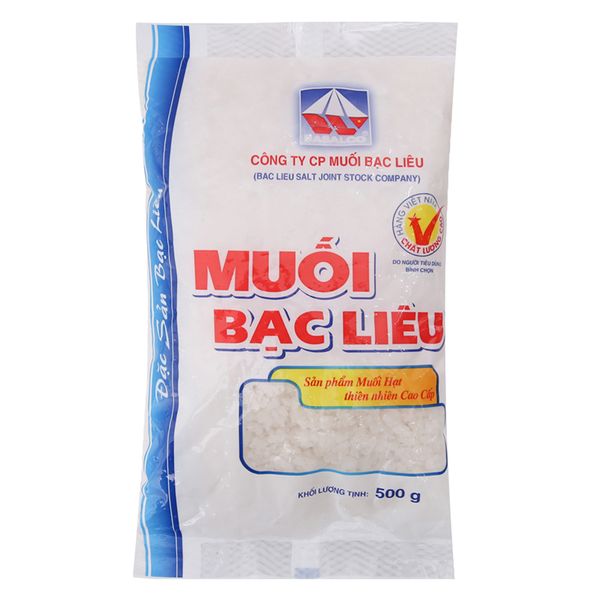  Muối hột to Bạc Liêu gói 500g 