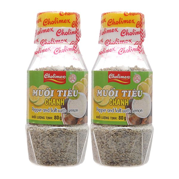  Muối tiêu chanh Cholimex bộ 2 hũ x 80g 