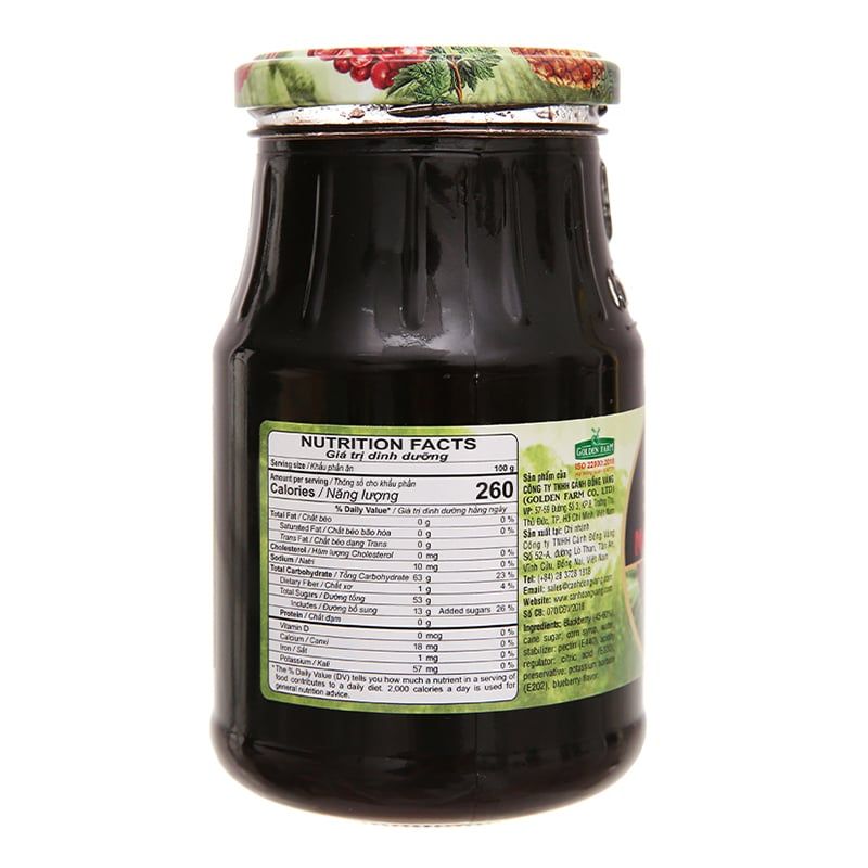  Mứt dâu tằm Preserves Golden Farm hũ 450g 