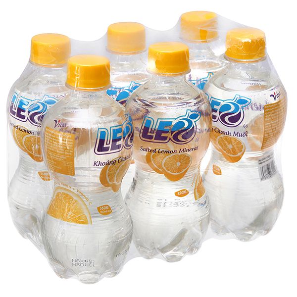  Nước khoáng Leo vị chanh muối lốc 6 chai x 350ml 