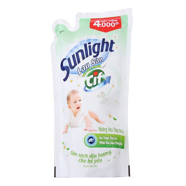  Nước lau sàn Sunlight hương hoa thiên nhiên túi 1kg 