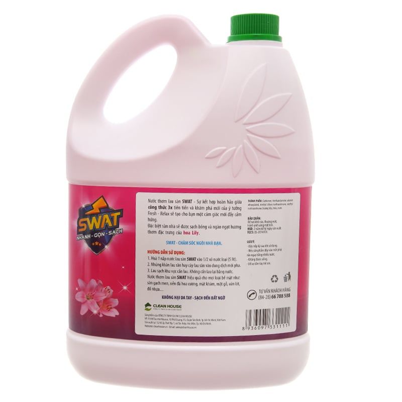  Nước lau nhà Swat hương lily chai 4 lít 
