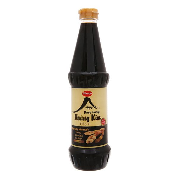  Nước tương Miwon hoàng kim chai 650ml 