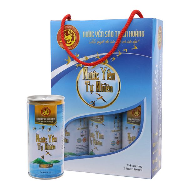  Nước yến tự nhiên Thiên Hoàng hộp 6 lon x 190ml 