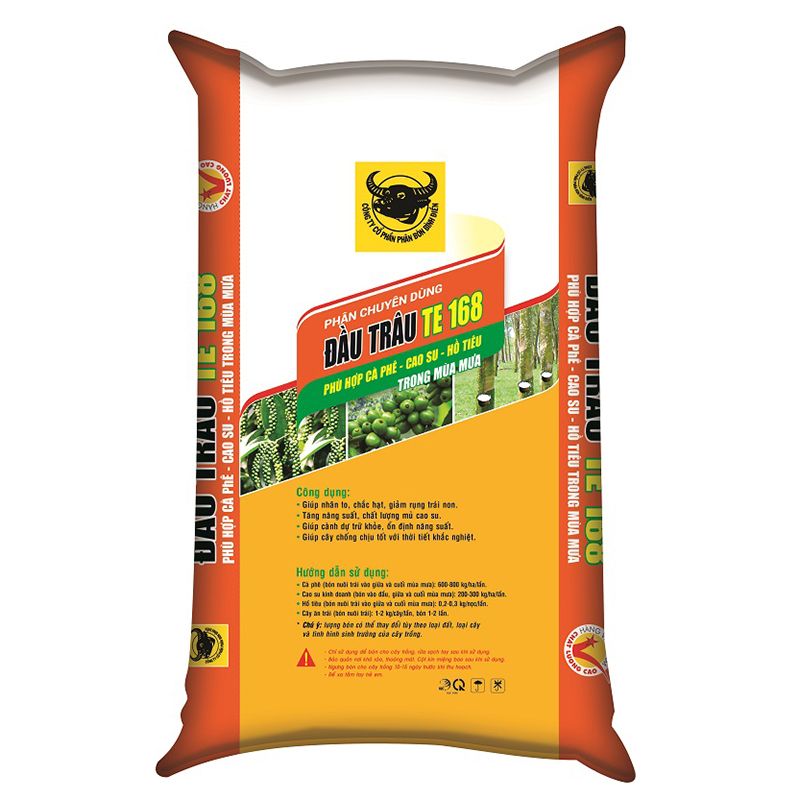  Phân bón ĐẦU TRÂU TE 168 Bình Điền chuyên dùng cho cây cao su bao 50 kg 