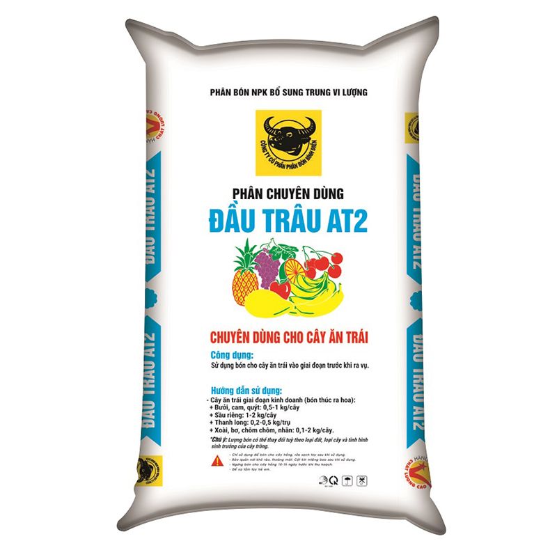  Phân bón ĐẦU TRÂU AT2 Chuyên dùng cho cây ăn trái giai đoạn ra hoa bao 5 kg 
